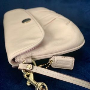 COACH Leather Wristlet Clutch